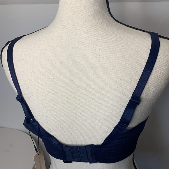 Understance NWT Ivy Smooth Lace Full Coverage Flex Wire Navy Blue Bra Size 36WW - Picture 4 of 11